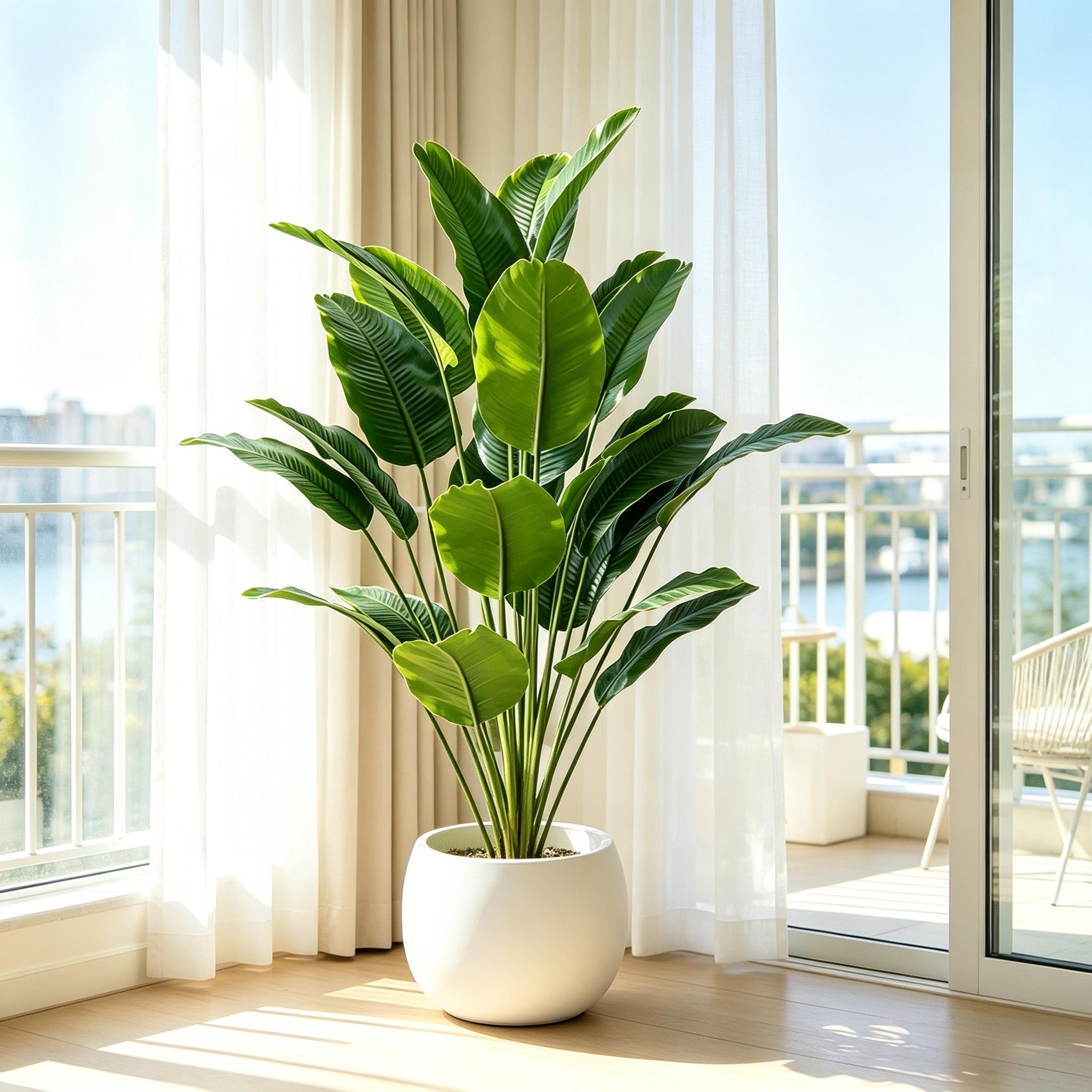 Fiddle Leaf Fig - Plantas Artificiales Grandes de 67-112 cm,