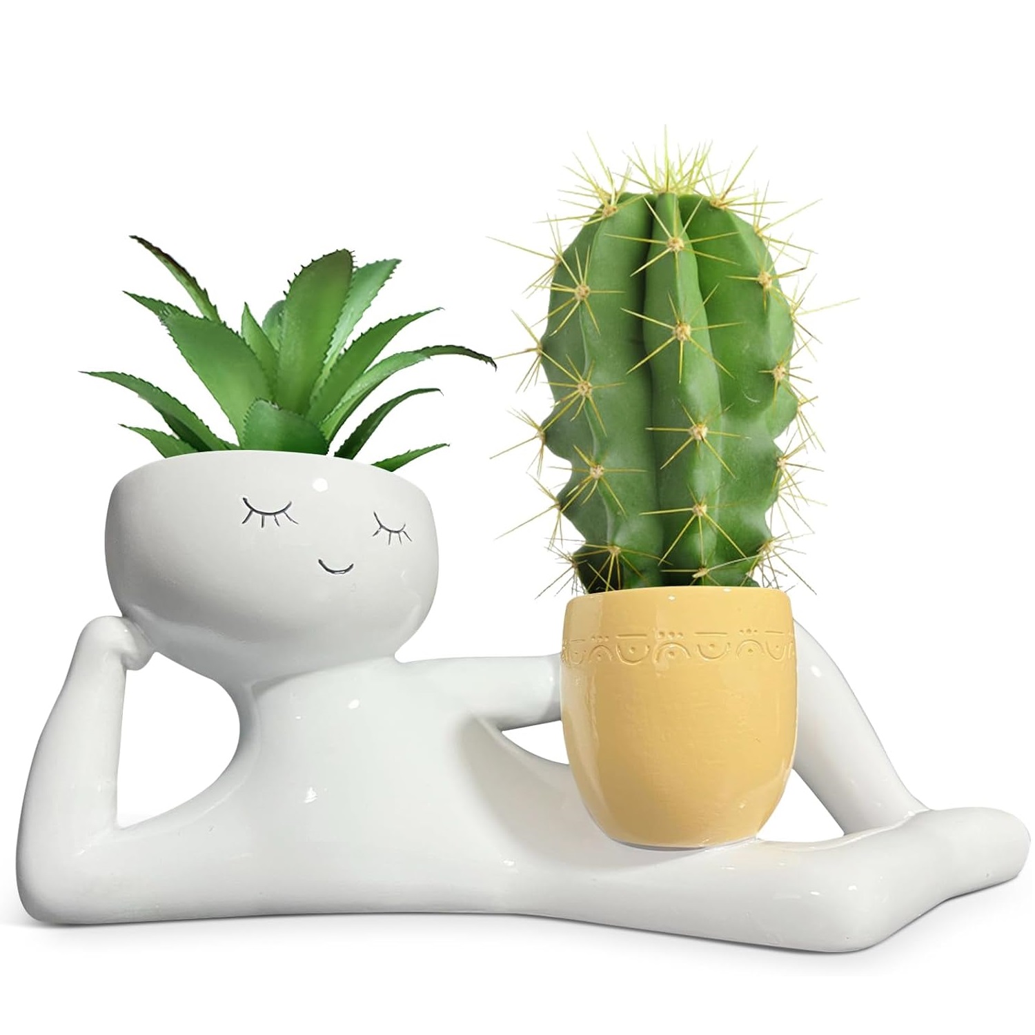 Cactus Mix Pot - Maceta Divertida con Diseño de Hombrecito