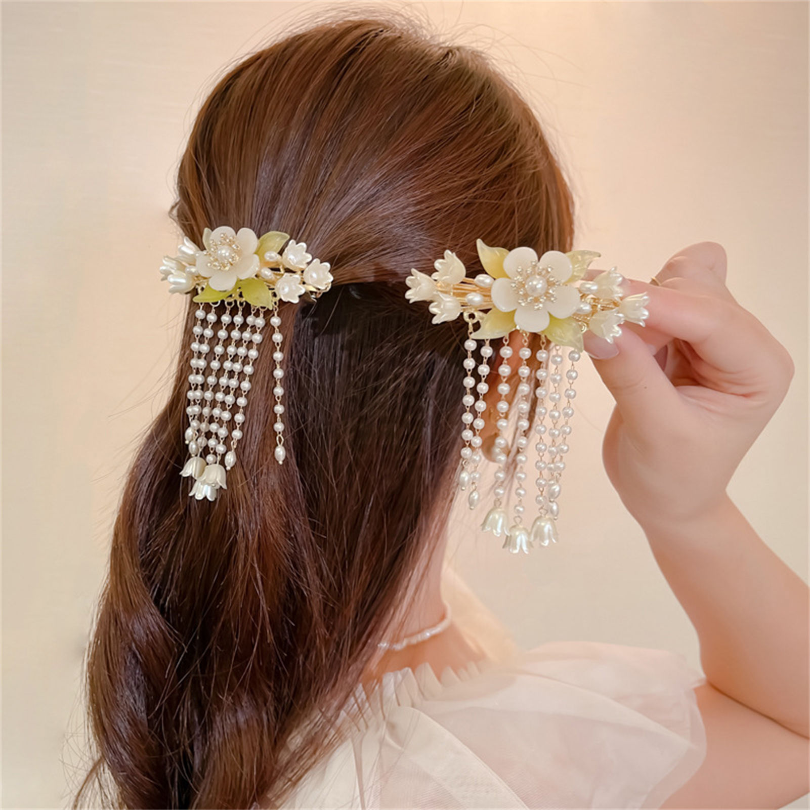 Pinza para el pelo con borla d - Orchid Phalaenopsis reseña y precio