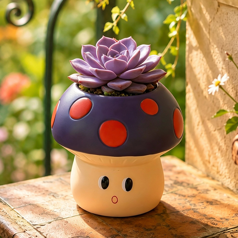 Maceta de resina con diseño de - Cactus Mix Pot reseña y precio